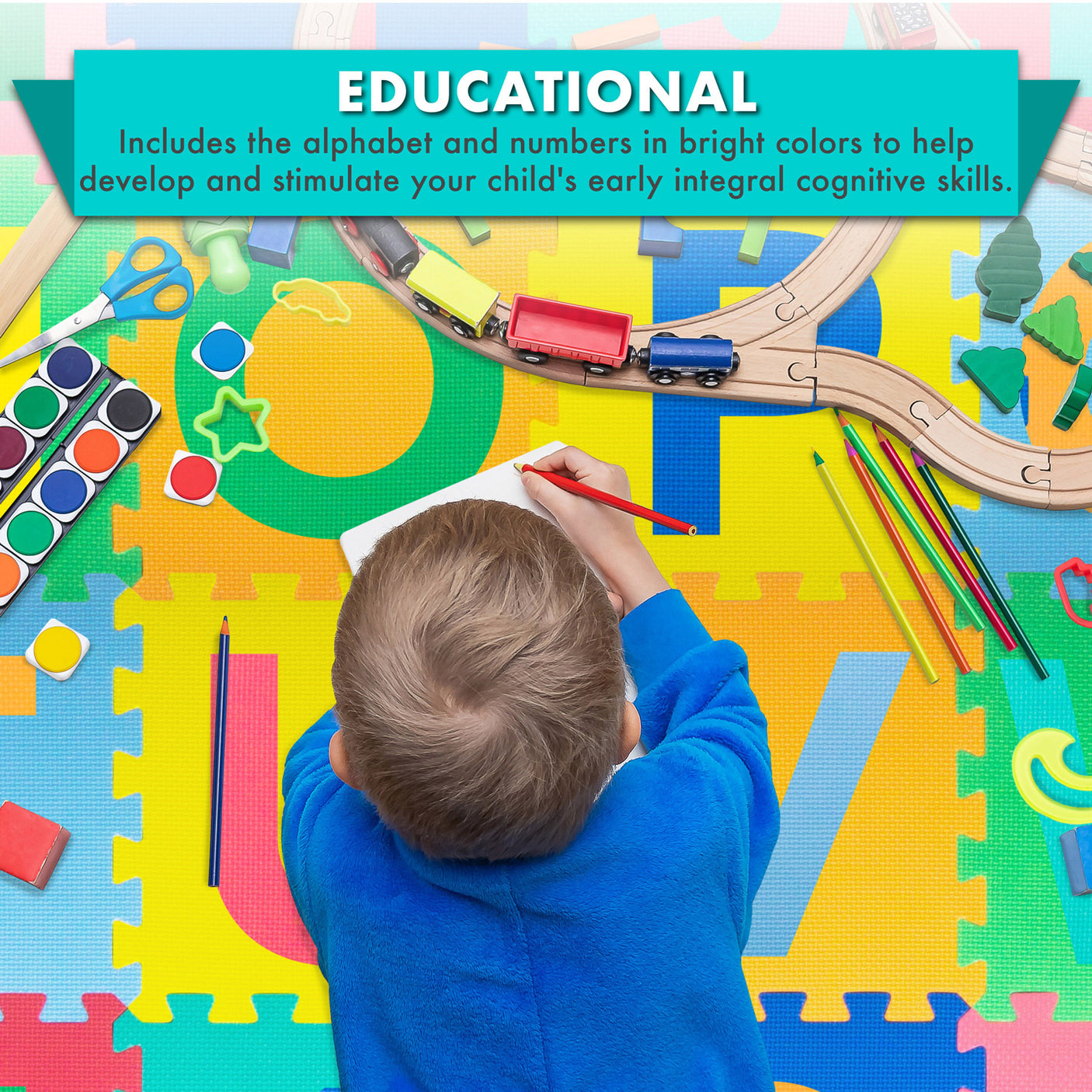 Alphabet and Numbers Kids Play Mat