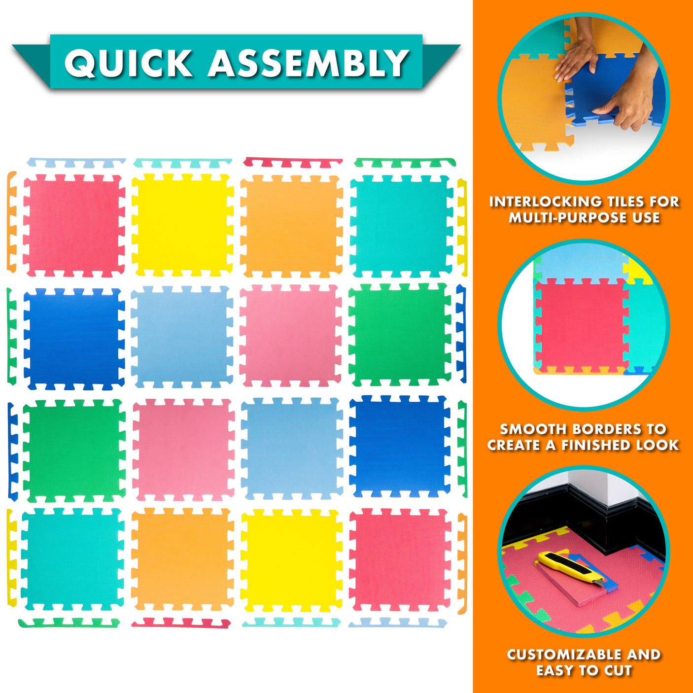 16 Tiles - Multicolor