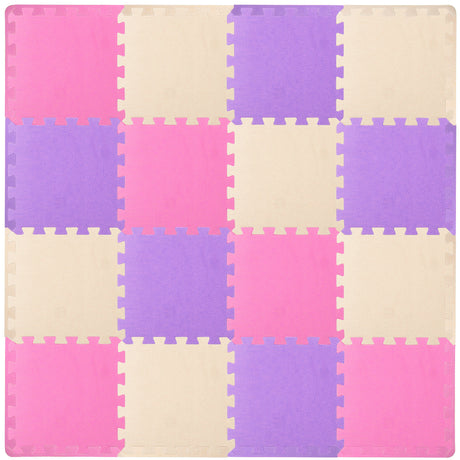 16 Tiles - Pink/Purple/Beige