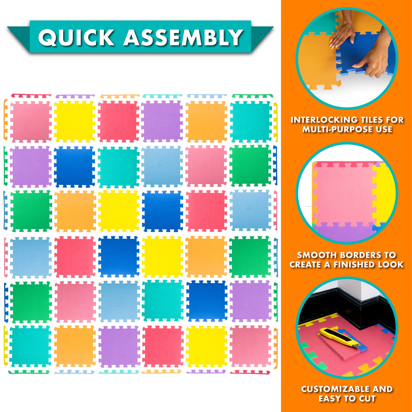 36 Tiles - Multicolor
