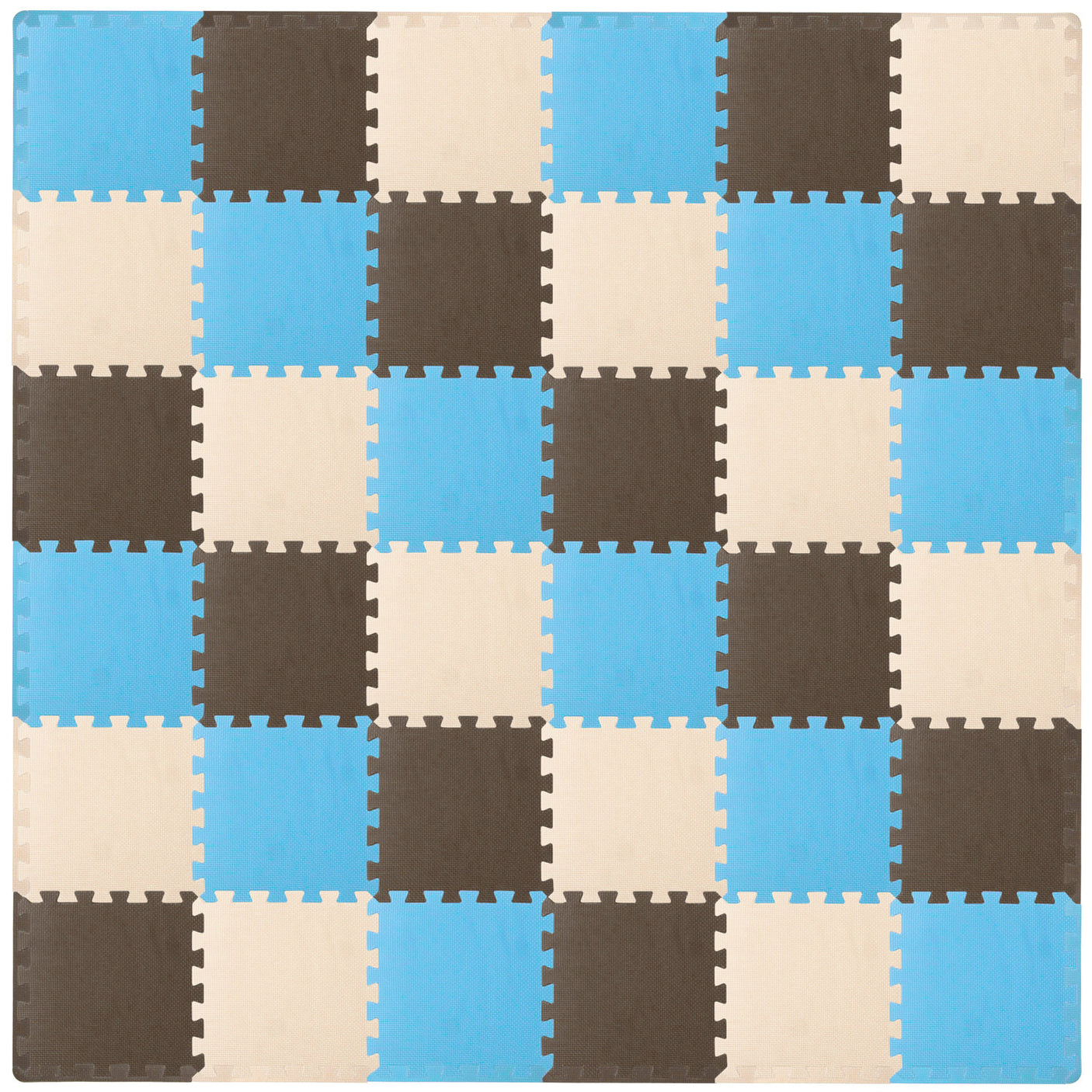 36 Tiles - Blue/Brown/Beige