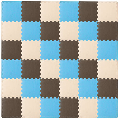 36 Tiles - Blue/Brown/Beige