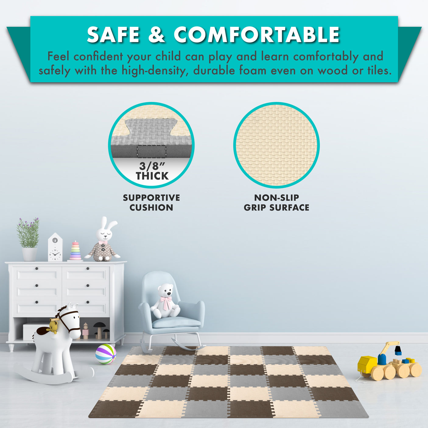 36 Tiles - Brown/Beige/Grey