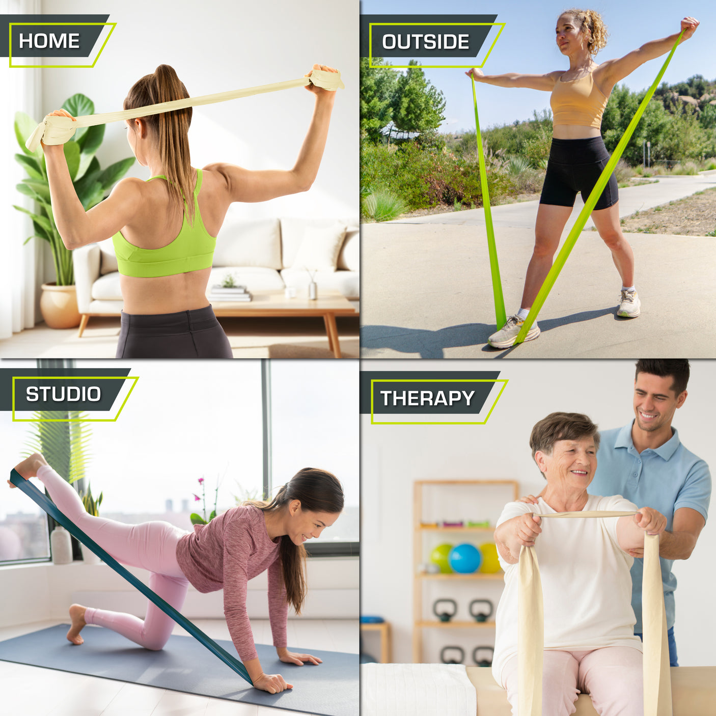 Latex-Free Flat Resistance Band 3 Pack