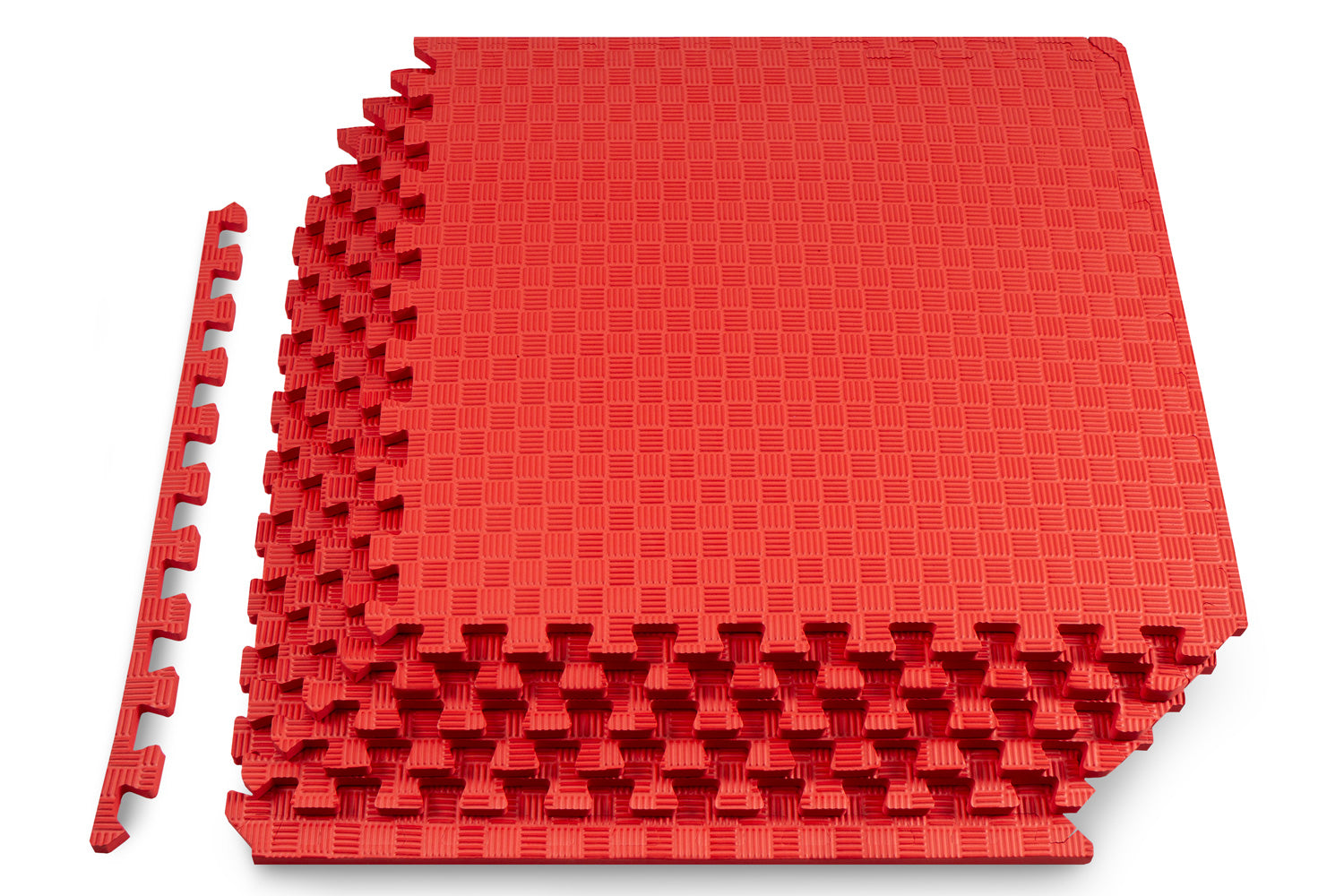 Red Checkered Exercise Puzzle Mat 1/2-in, 24 Sq Ft
