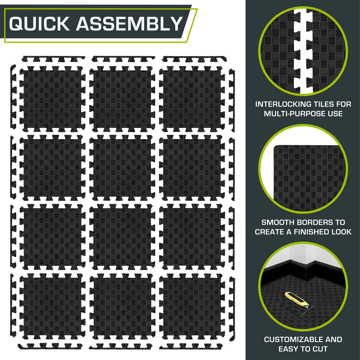 12 Sq Ft Black