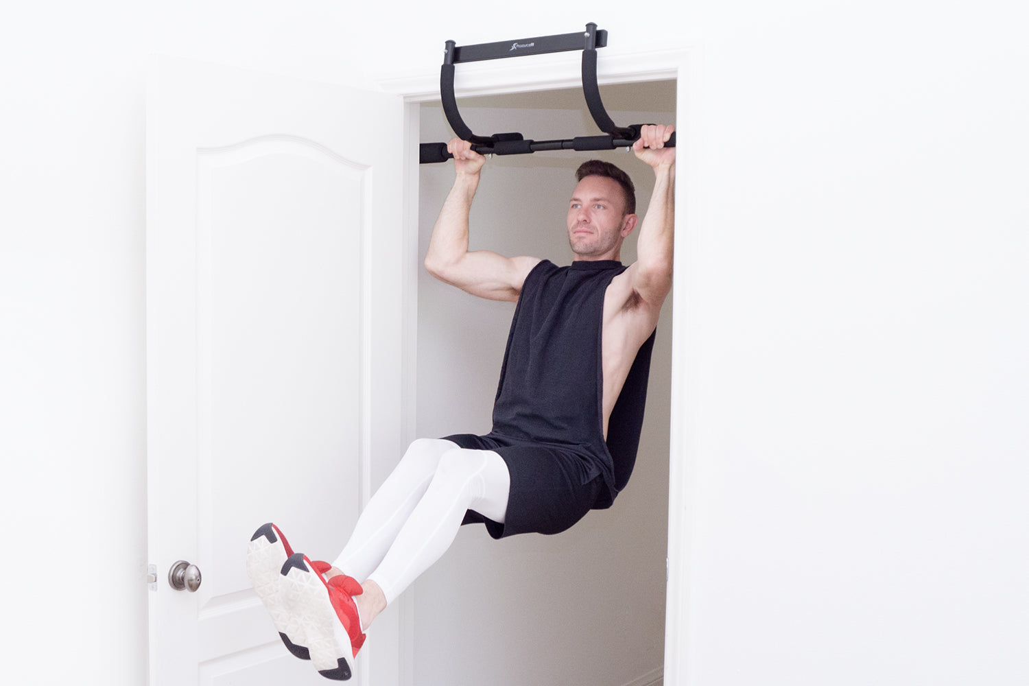 Lot De 2 Barres De Traction Porte - Portable, Sans Perçage, En PP Résistant | Pour Cadre De Porte Standard, Exercice à Domicile - 12