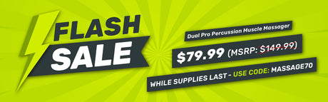 Flash Sale $79.99 Dual Procussion Muscle Massager Cart Drawer Banner