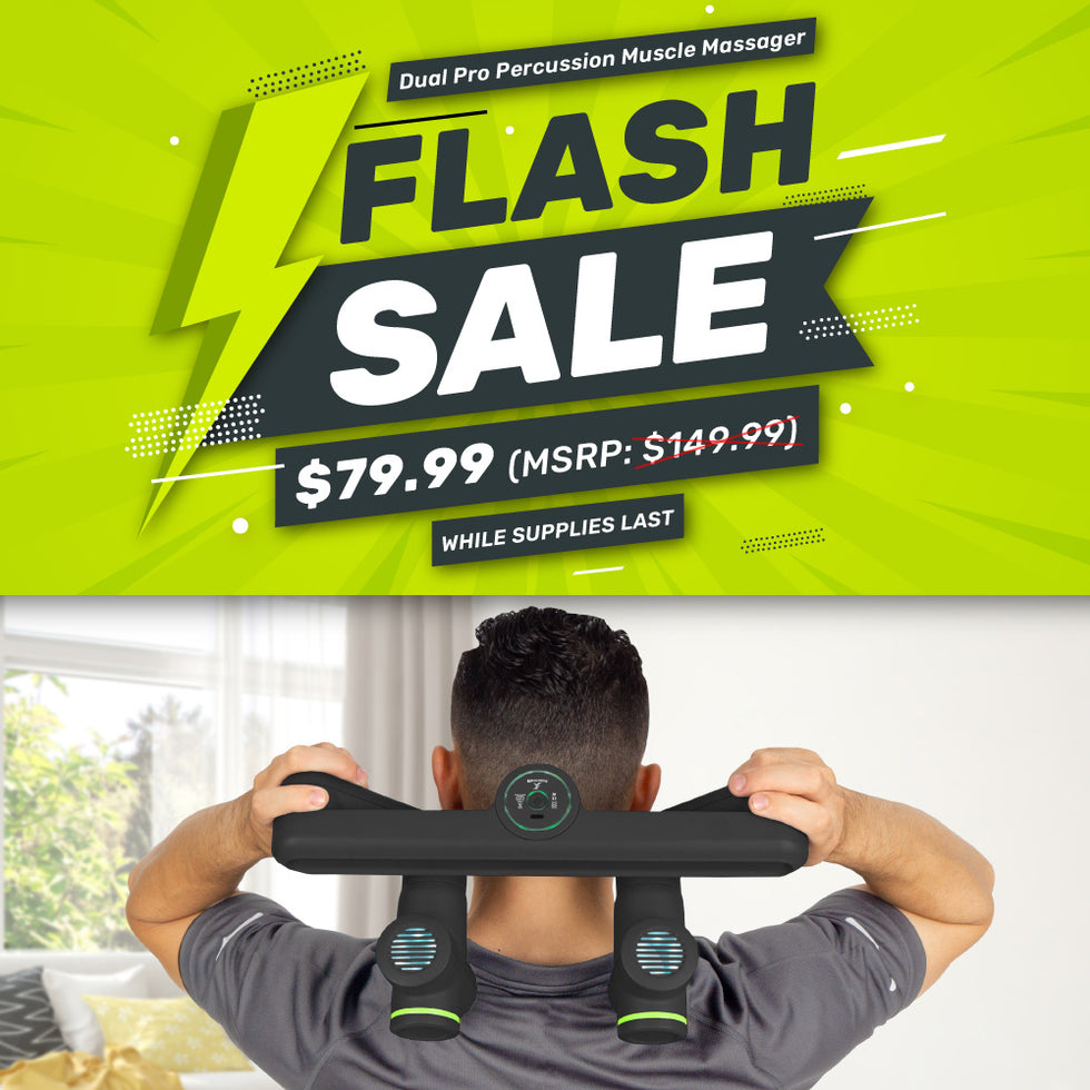 Flash Sale $79.99 Dual Procussion Muscle Massager Homepage Mobile Banner