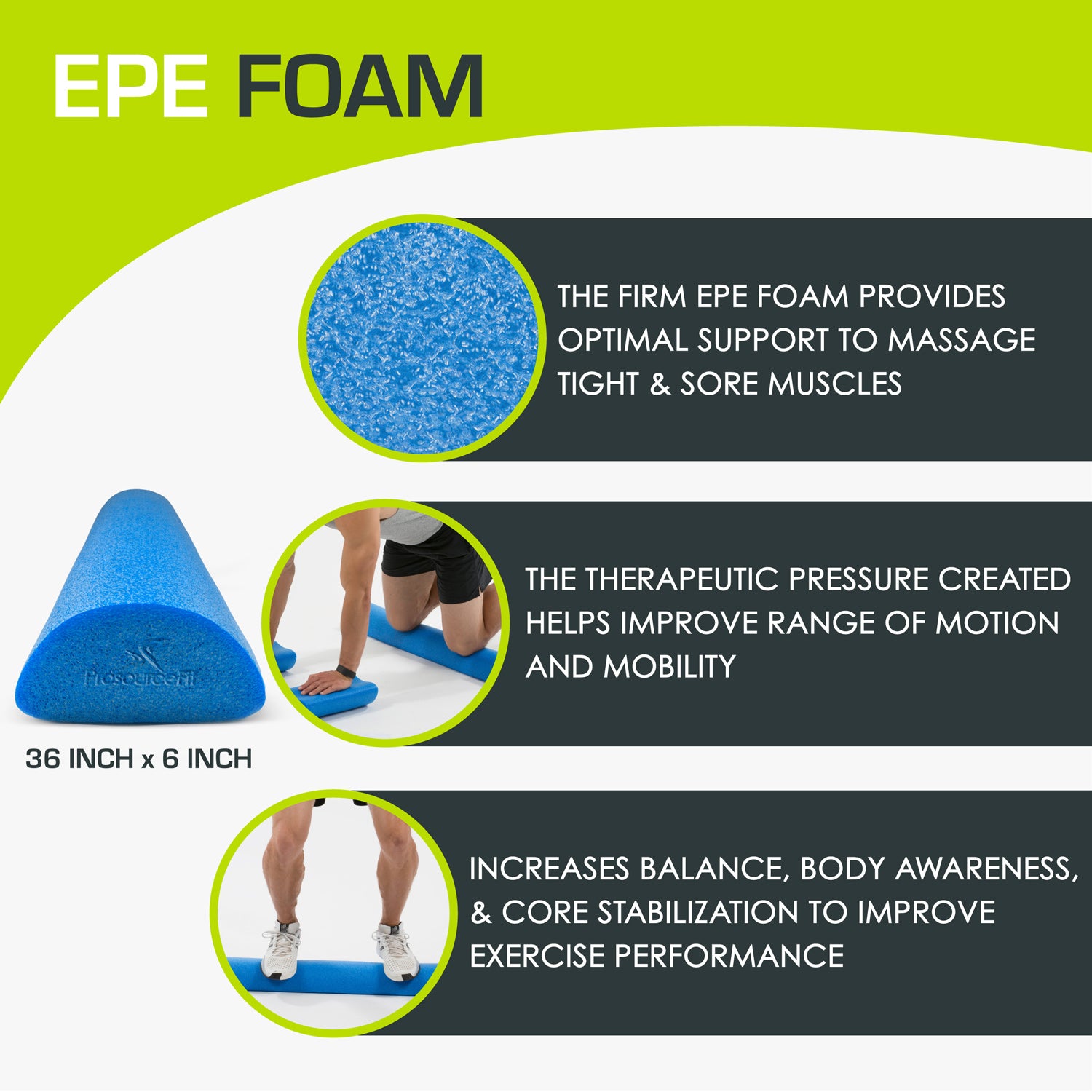 Flex Half Round Foam Roller ProsourceFit