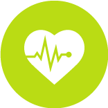Heart Icon Green White