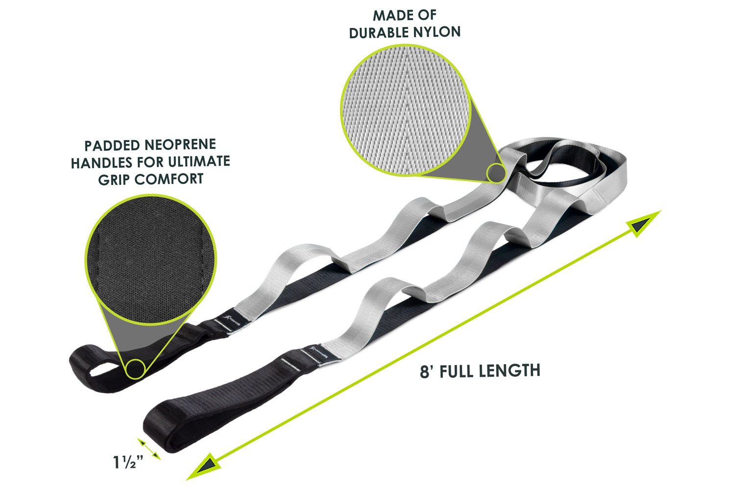 Multi-Loop Stretching Strap Black-Grey - ProsourceFit