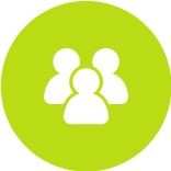 People Icon Green White