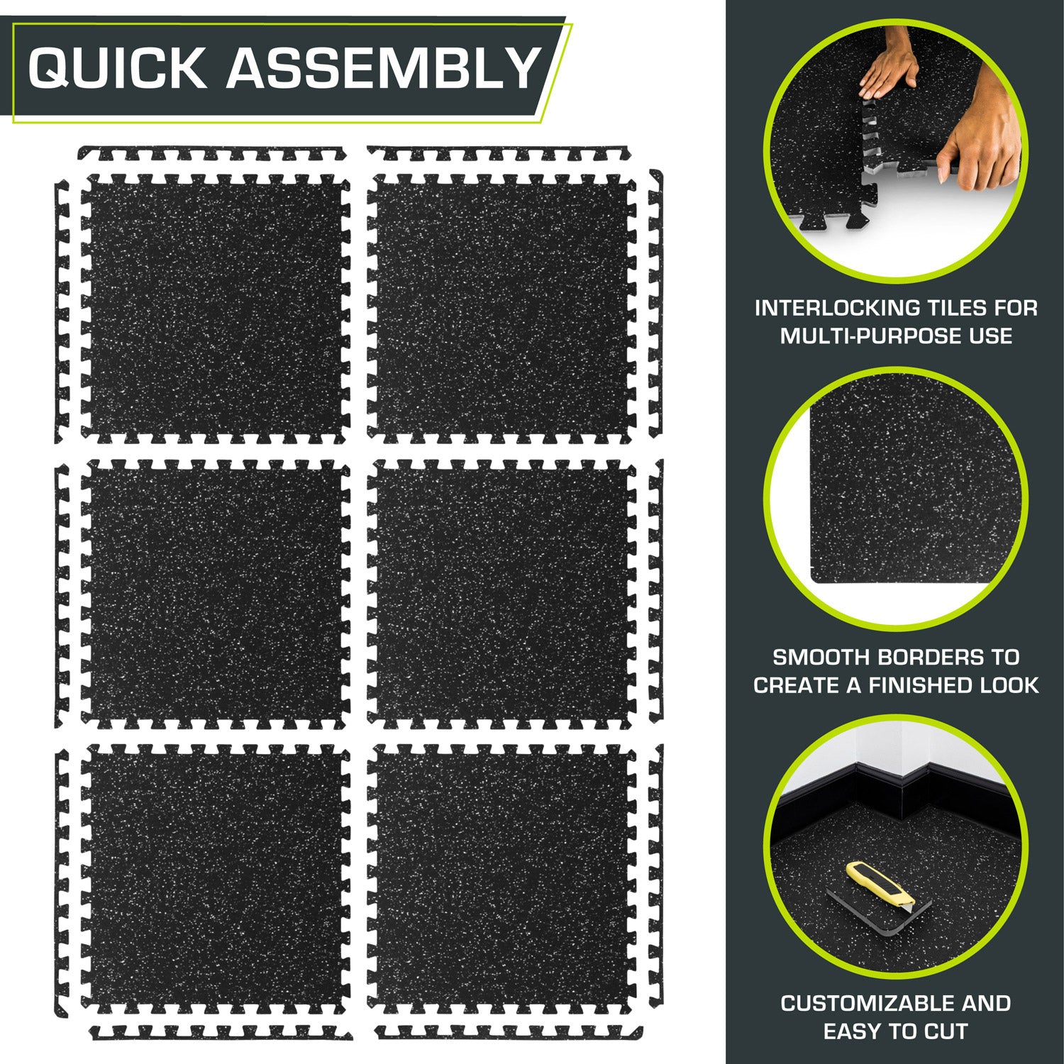 Prosourcefit puzzle exercise mat eva foam interlocking tiles hotsell