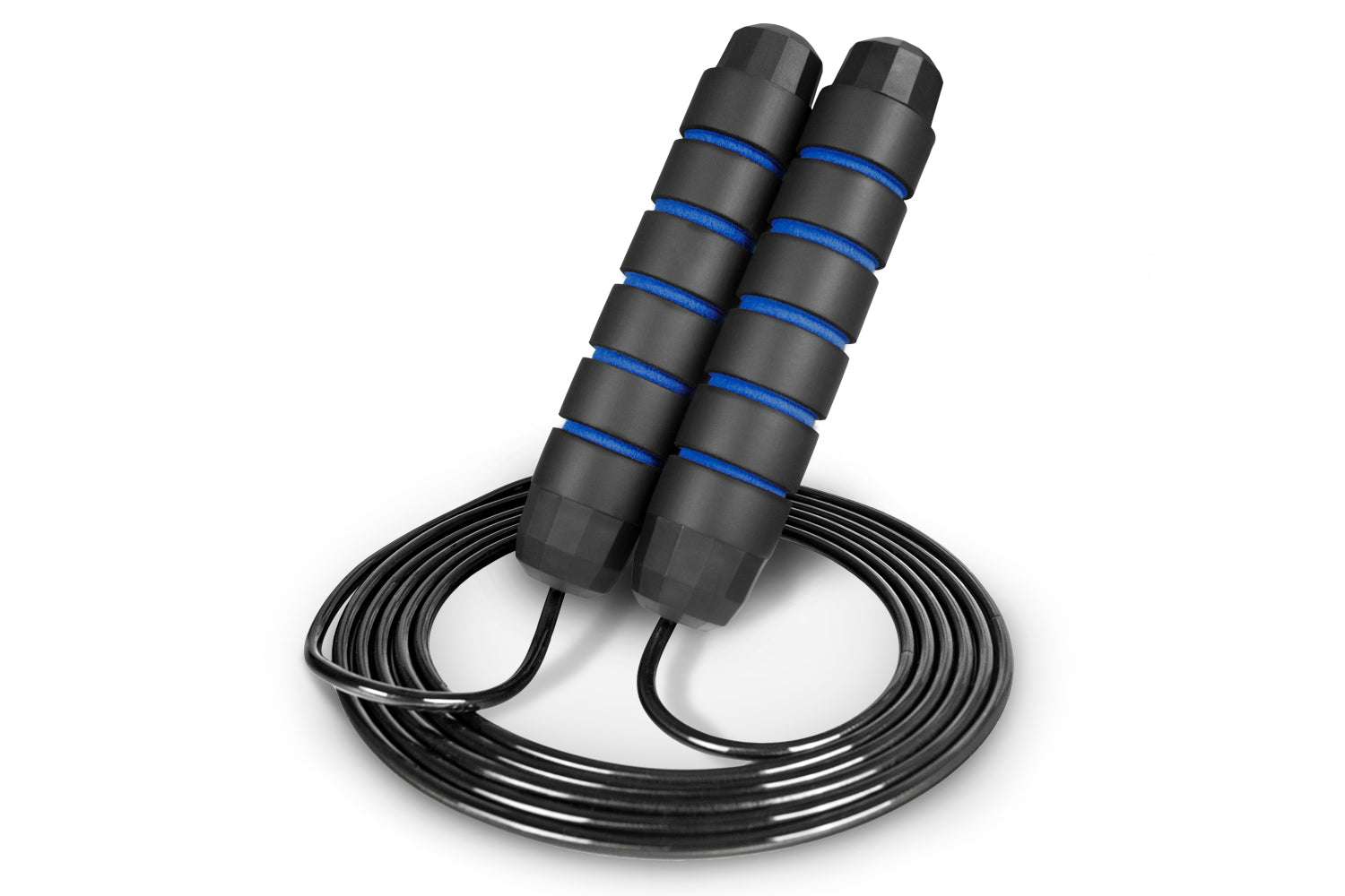 Blue Speed Jump Rope with Foam Handles
