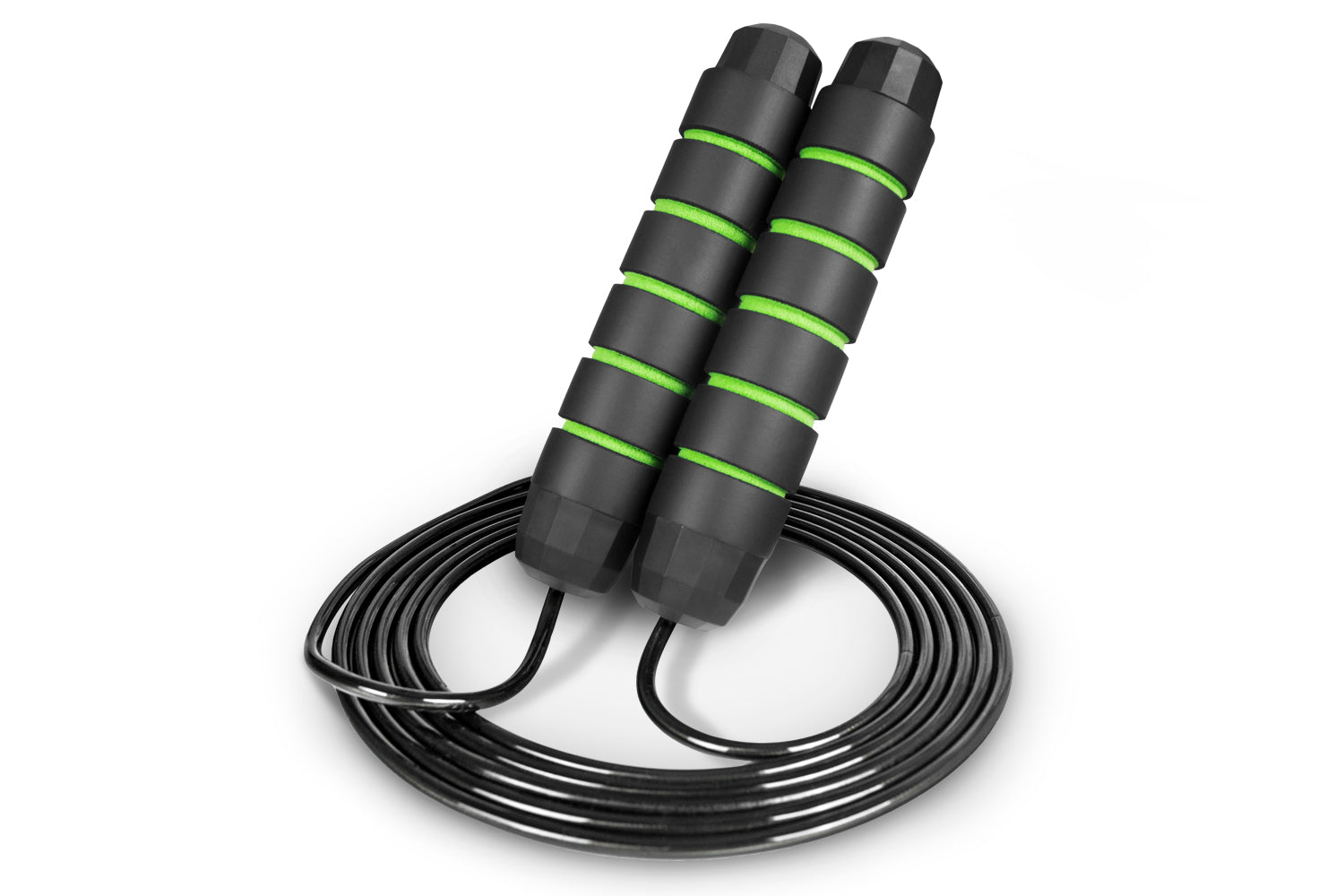 Green Speed Jump Rope with Foam Handles
