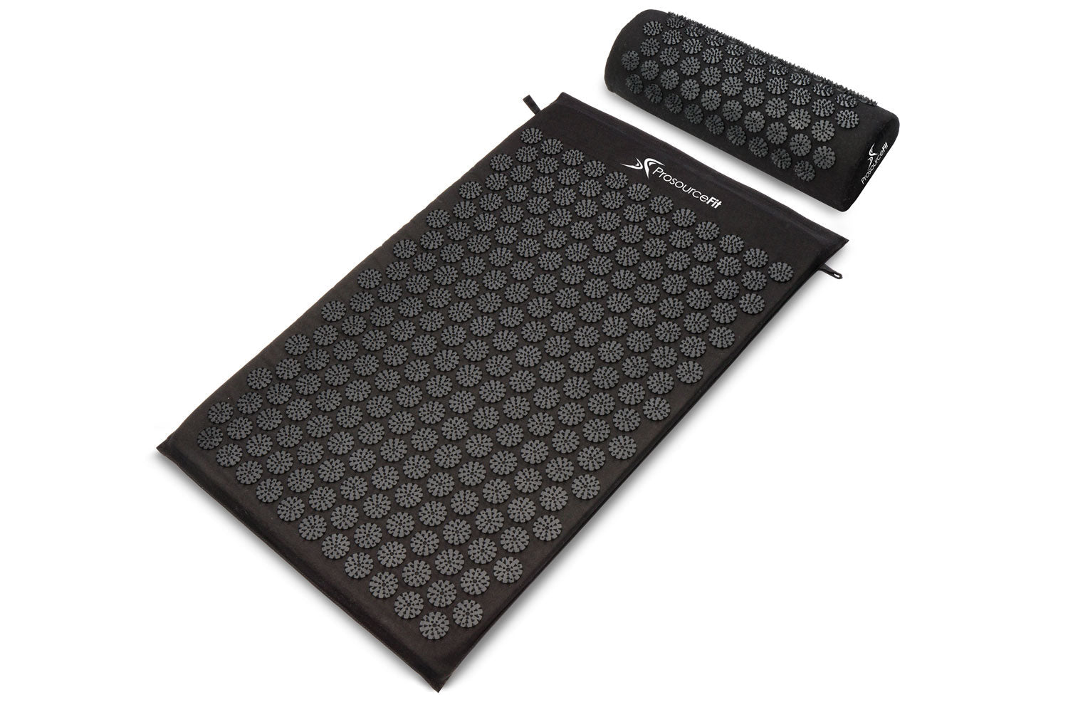 Black/Black Acupressure Mat and Pillow Set