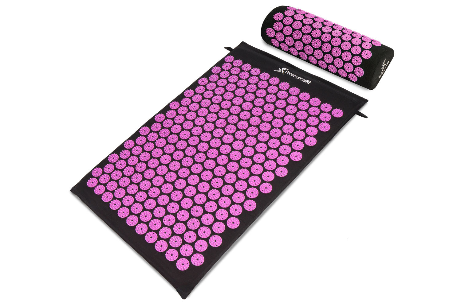 Black/Pink Acupressure Mat and Pillow Set