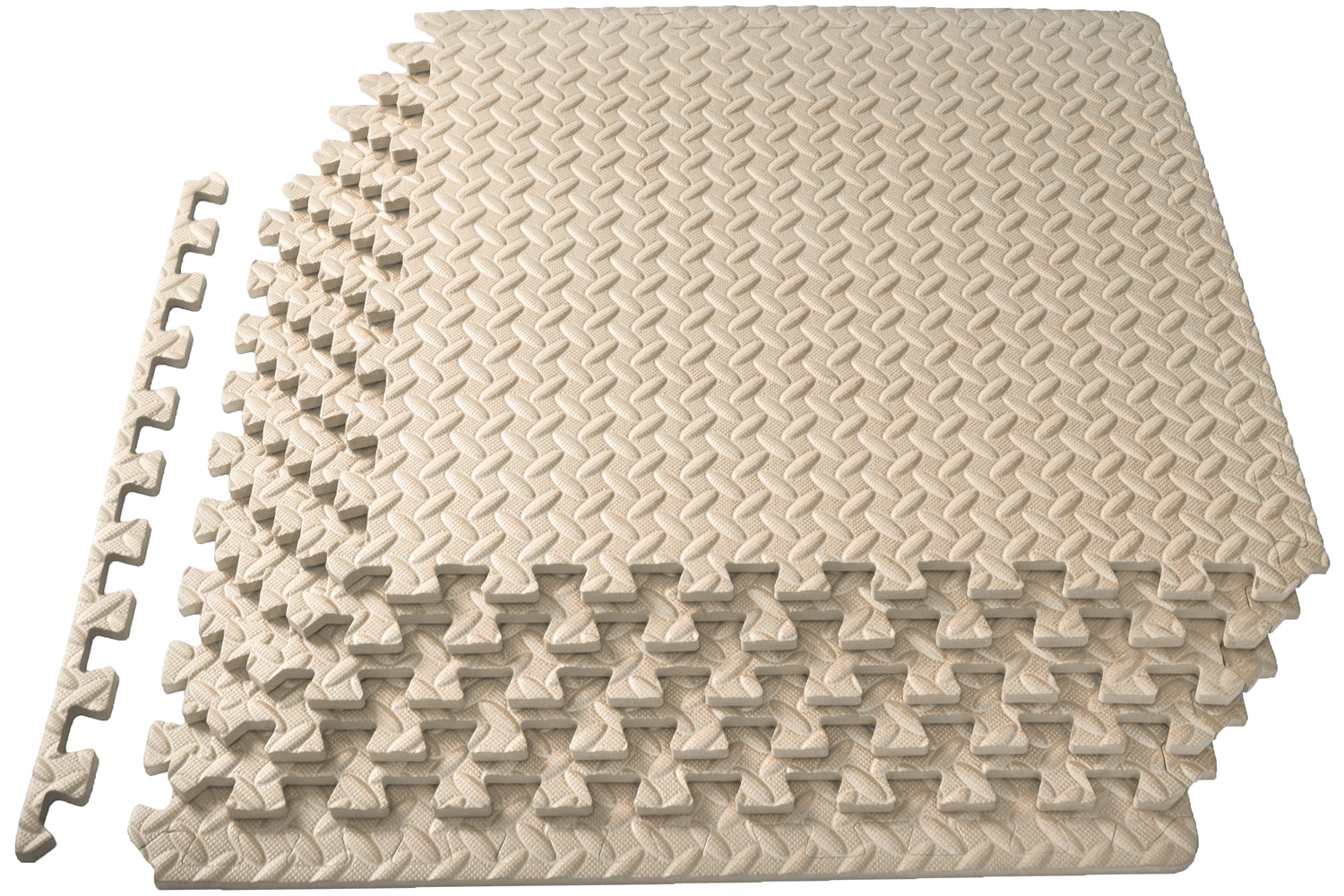 Beige Exercise Puzzle Mat 1/2-in, 24 Sq Ft