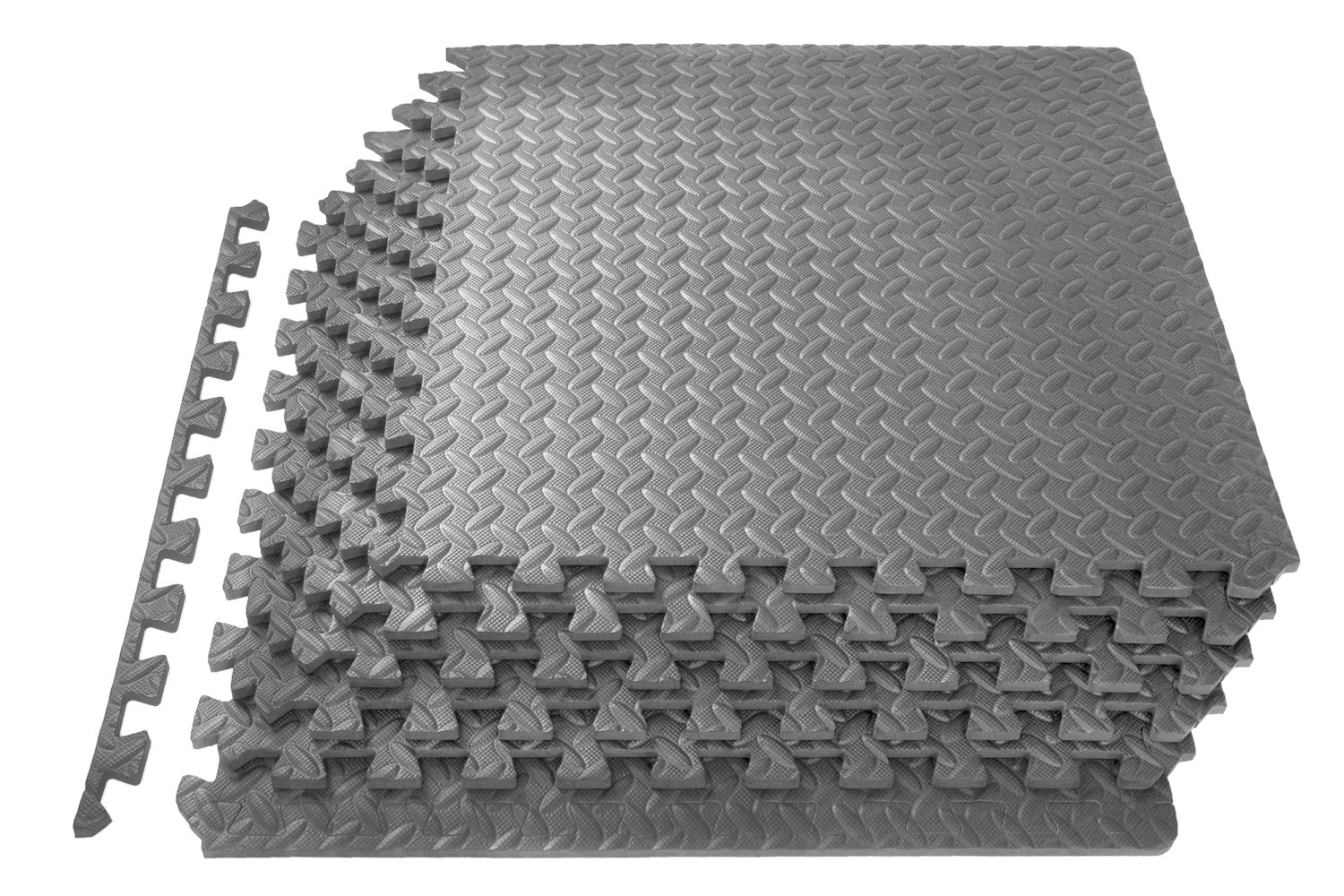 Grey Exercise Puzzle Mat 1/2-in, 24 Sq Ft