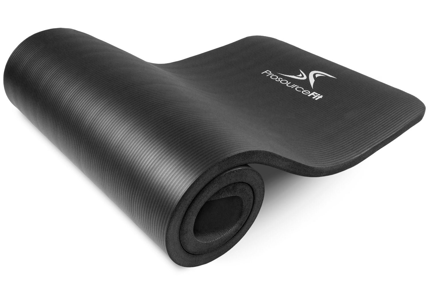 Black Extra Thick Yoga and Pilates Mat 1 inch