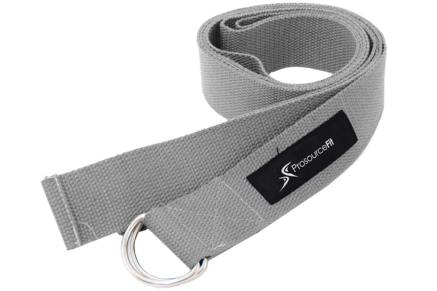 Grey Metal D-Ring Yoga Strap