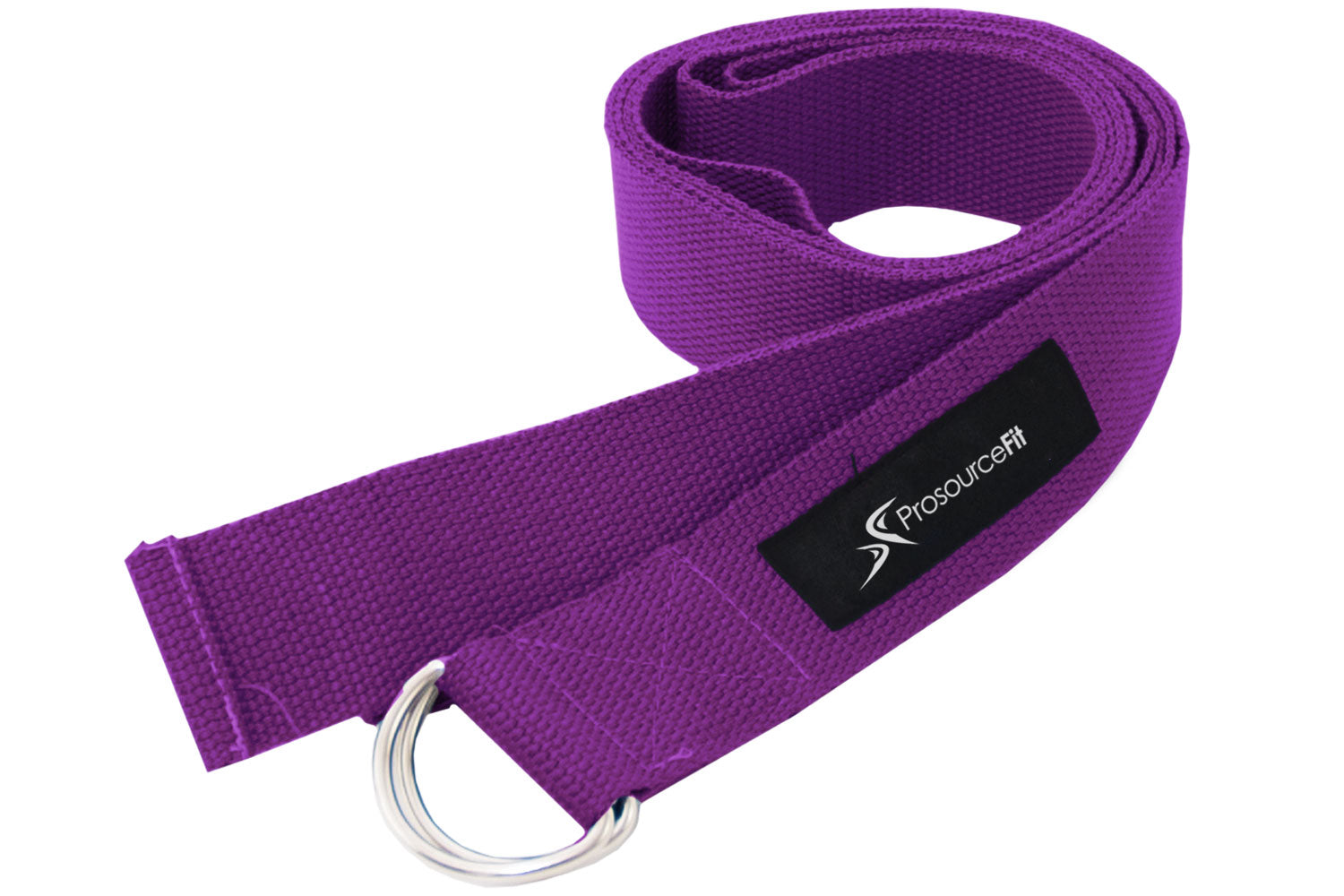 Purple Metal D-Ring Yoga Strap