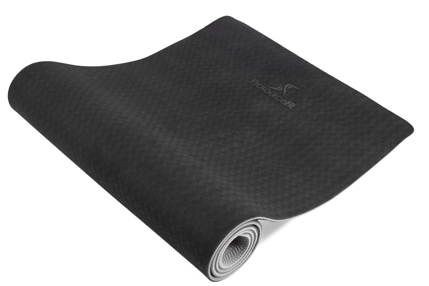 Black-Grey Natura TPE Yoga Mat 1/4"