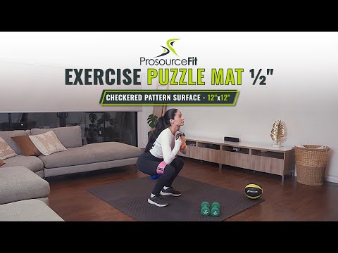 Checkered Exercise Puzzle Mat 12 x 12 x 1/2-in – ProsourceFit