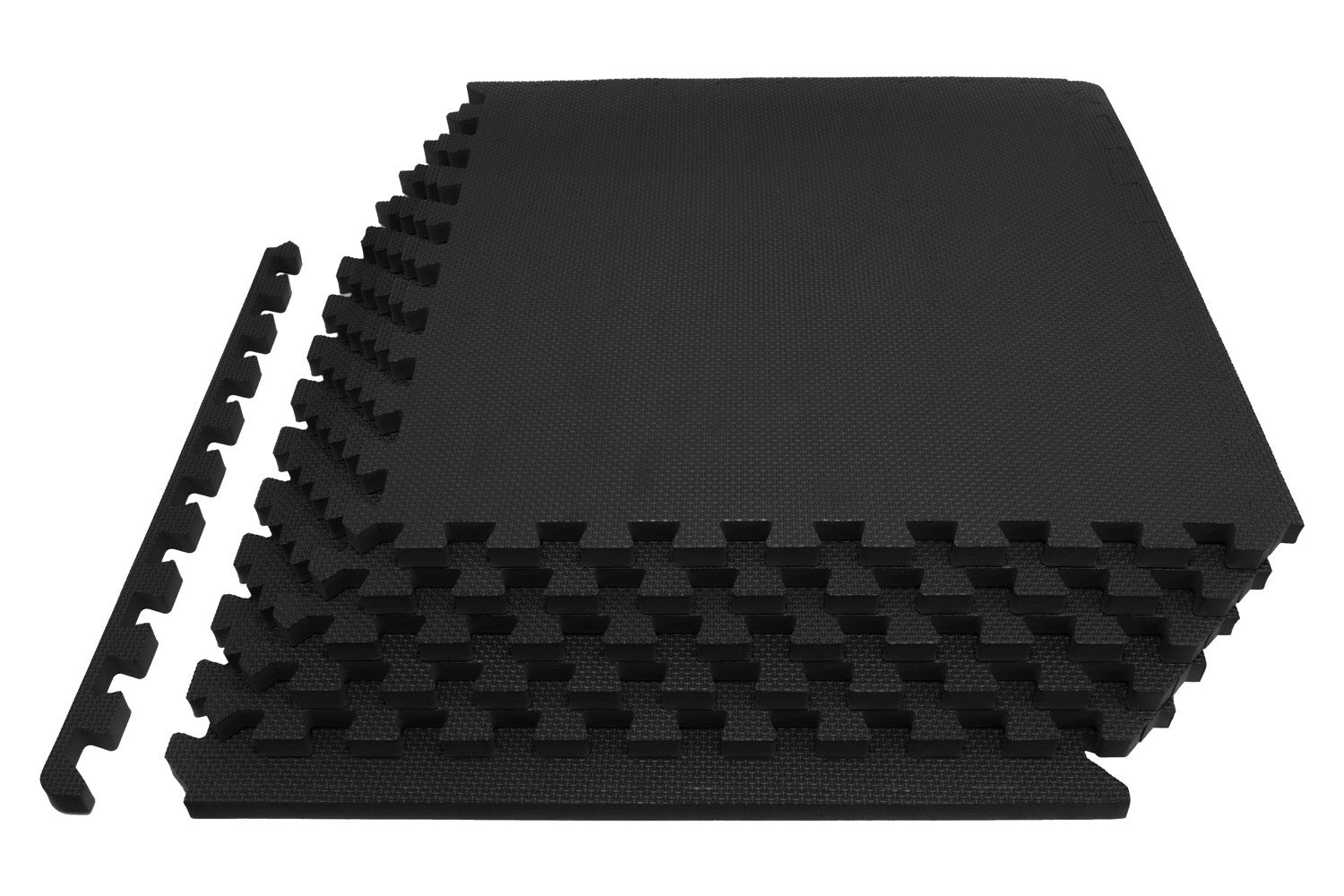 Black Exercise Puzzle Mat 3/4-in, 24 Sq Ft