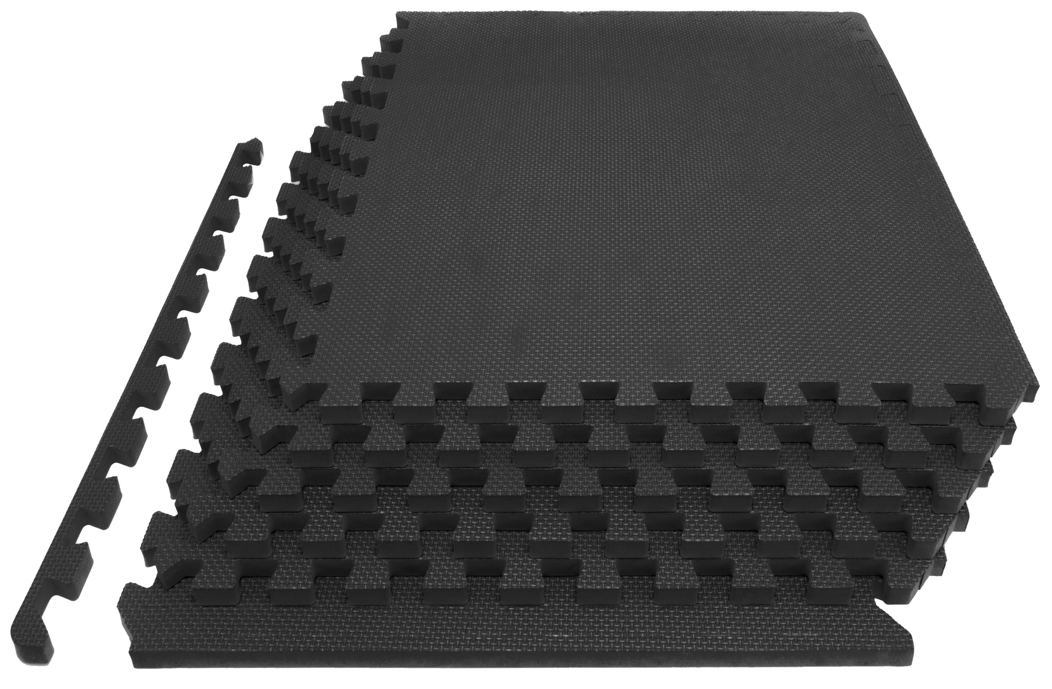Black Exercise Puzzle Mat 1-in, 24 Sq Ft