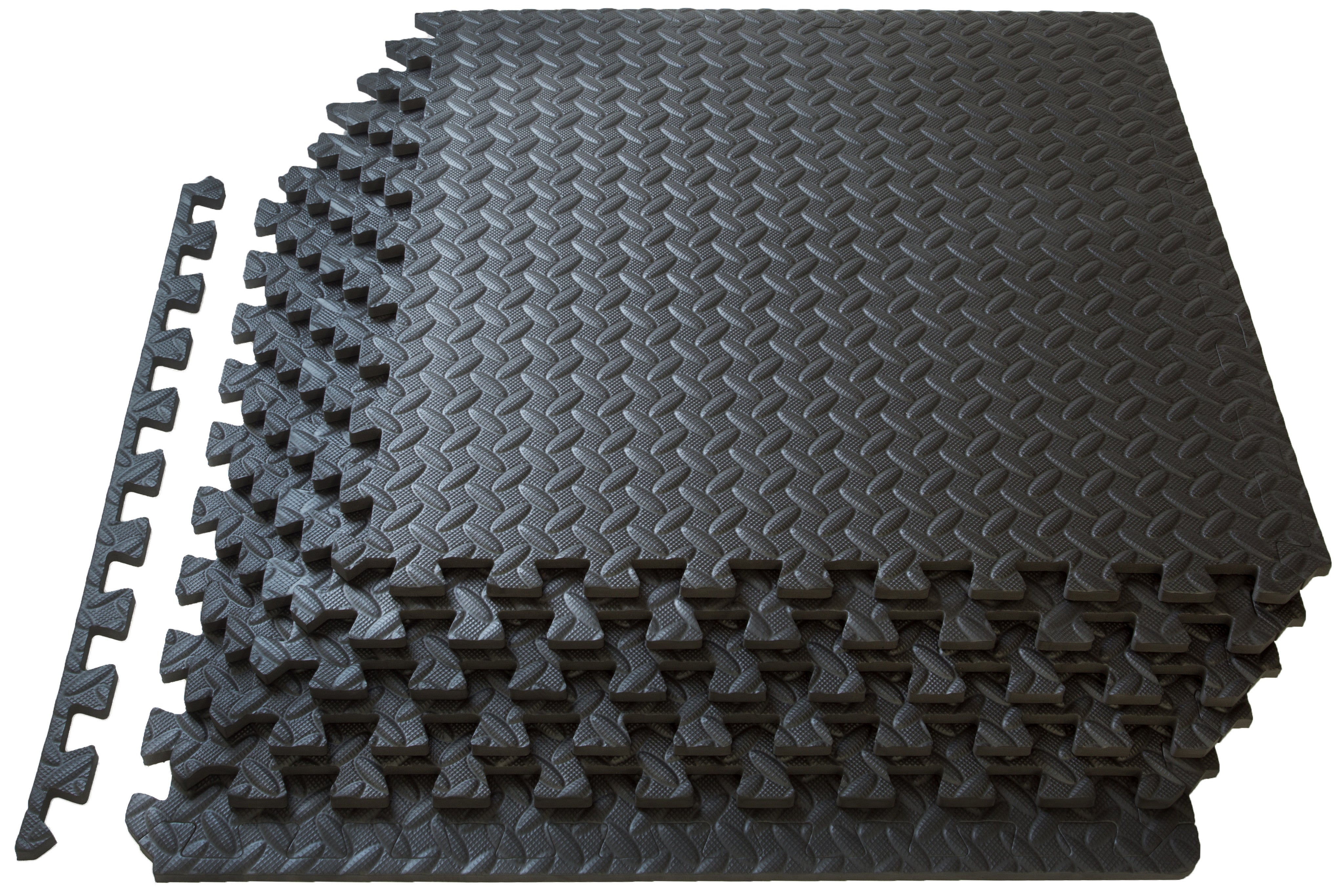 48 Square Feet / 12 Interlocking Foam Tiles Thick Exercise Mat